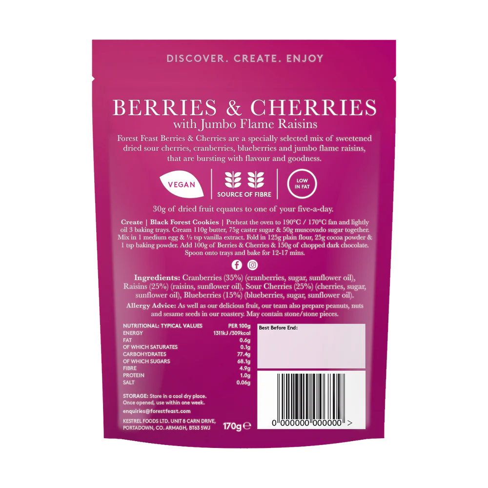 Forest Feast Berries & Cherries 170g